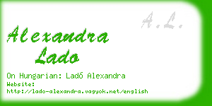 alexandra lado business card