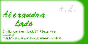 alexandra lado business card